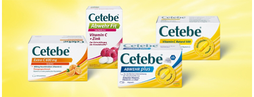 CETEBE Kapsuly s predĺženým uvoľňovaním vitamínu C 500 mg, 180 ks