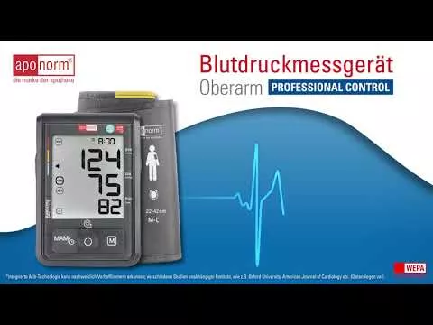 Video o produkte aponorm® Professional Control tlakomer na horné rameno, 1 kus