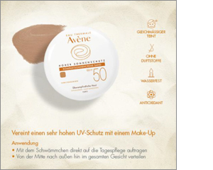AVENE Kompaktný opaľovací krém SPF 50 pieskov, 10 g