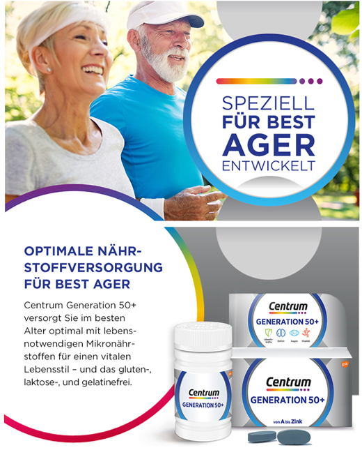 CENTRUM Generácia 50+ tablety, 30 kapsúl