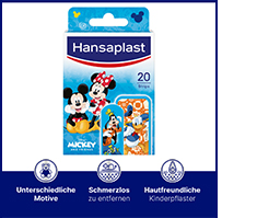 HANSAPLAST Detské sádrové pásiky Mickey & Friends, 20 ks