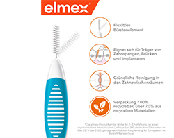 ELMEX Medzizubné kefky ISO veľkosť 3 0,6 mm modré, 8 ks