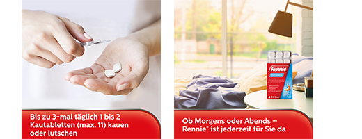RENNIE Žuvacie tablety, 24 ks