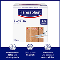 HANSAPLAST Elastické náplasti 6 cmx5 m, 1 ks