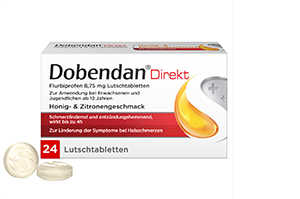DOBENDAN Priame pastilky Flurbiprofen 8,75 mg, 24 ks
