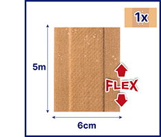 HANSAPLAST Elastické náplasti 6 cmx5 m, 1 ks