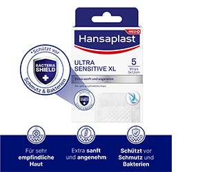 HANSAPLAST Ultra citlivý obväz na rany 5x7,2 cm XL, 5 ks