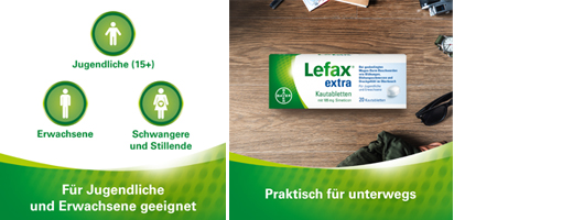 LEFAX extra žuvacie tablety, 20 ks