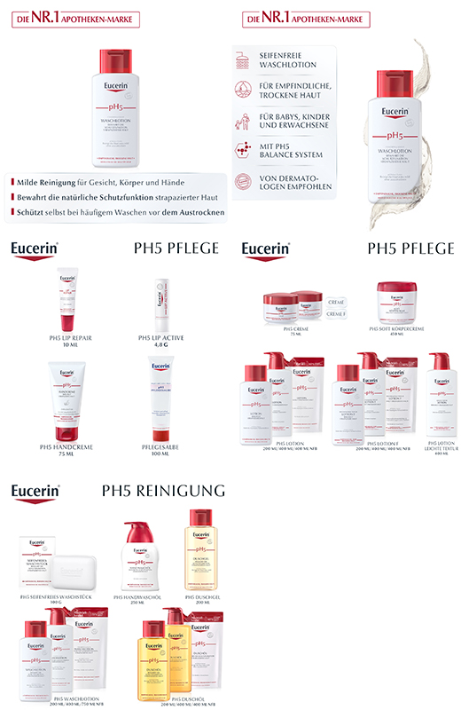 EUCERIN pH5 umývací krém pre citlivú pokožku, 200 ml