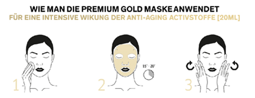 LIERAC Zlatá zdokonaľujúca pleťová maska Premium, 1x20 ml