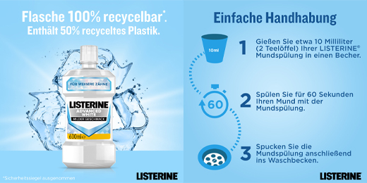 LISTERINE Advanced white Mundspülung, 600 ml