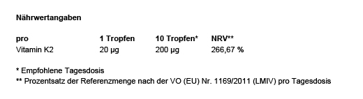 VITAMIN K2 MK7 kvapky vegánske s vysokou dávkou, 50 ml