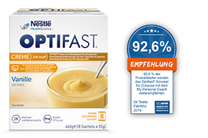 OPTIFAST domáci krémový vanilkový prášok, 8X55 g