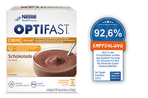 OPTIFAST Smetanová čokoláda v prášku, 8X55 g