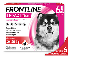 FRONTLINE Roztok Tri-Act na kvapkanie psom s hmotnosťou 40-60 kg, 6 ks