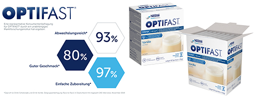 OPTIFAST domáci krémový vanilkový prášok, 8X55 g