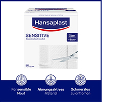 HANSAPLAST Citlivé náplasti 8 cmx5 m, 1 ks