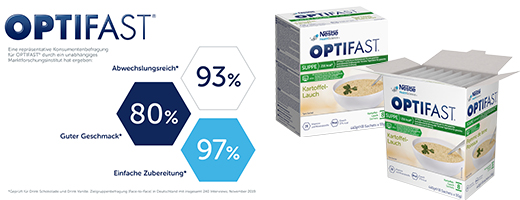 OPTIFAST Zemiakový prášok na polievku, 8X55 g