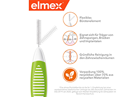 ELMEX Medzizubné kefky ISO veľkosť 5 0,8 mm zelené, 8 ks