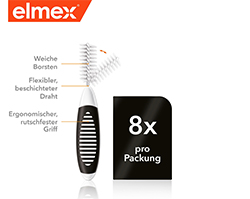 ELMEX Medzizubné kefky ISO veľkosť 8 1,5 mm čierne, 8 ks