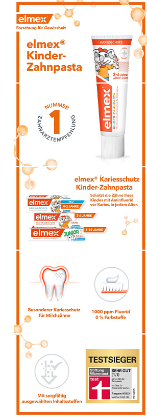 ELMEX Detská zubná pasta skladacia krabička, 50 ml