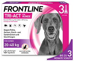 FRONTLINE Roztok Tri-Act na nakvapkanie psom s hmotnosťou 20-40 kg, 3 ks