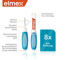 ELMEX Medzizubné kefky ISO veľkosť 3 0,6 mm modré, 8 ks
