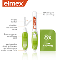 ELMEX Medzizubné kefky ISO veľkosť 5 0,8 mm zelené, 8 ks