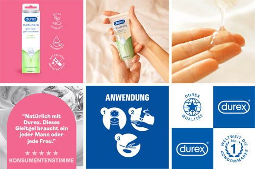 DUREX naturals lubrikant extra sensitive, 100 ml