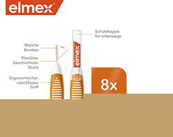 ELMEX Medzizubné kefky ISO veľkosť 1 0,45 mm oranžová, 8 ks