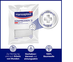 HANSAPLAST Kompresy sterilné 10x10 cm, 5X2 ks