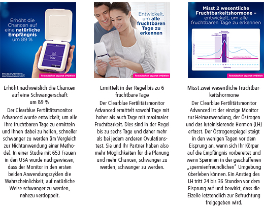 CLEARBLUE Testovacie prúžky Fertility Monitor 30+3, 33 ks