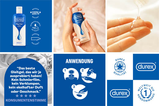 DUREX Play Feel lubrikant na vodnej báze, 250 ml