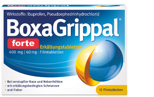BOXAGRIPPAL forte studená palica. 400 mg/60 mg FTA, 12 ks