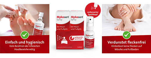 MYKOSERT Sprej na pokožku a atletické nohy, 2x30 ml