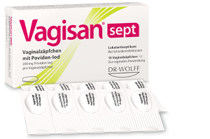 VAGISAN septové vaginálne čapíky s povidón-jódom, 10 ks