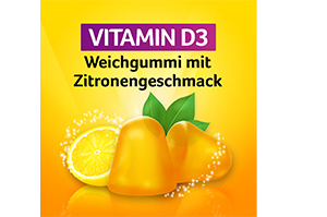 VIGANTOLVIT 2000 I.U. vitamín D3, mäkké žuvačky, 60 ks