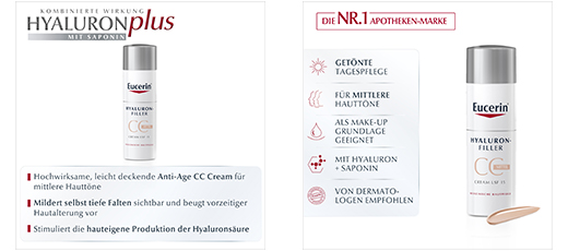 EUCERIN Anti-Age Hyaluron-Filler CC Cr.mitt.LSF 15, 50 ml