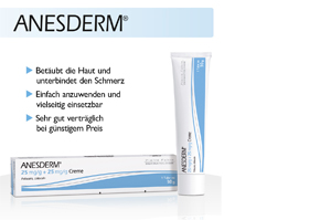 ANESDERM 25 mg/g + 25 mg/g krém + 2 náplasti, 5 g