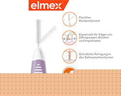ELMEX Medzizubné kefky ISO veľkosť 6 1,1 mm fialová, 8 ks