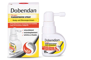 DOBENDAN Priamy Flurbiprofen v spreji Med & Citrón, 15 ml
