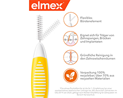 ELMEX Medzizubné kefky ISO veľkosť 4 0,7 mm žlté, 8 ks
