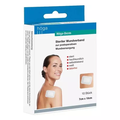 HÖGA-DERM Sterilná náplasť 70x100 mm, 10 ks HÖGA-DERM Sterilná náplasť 70x100 mm, 10 ks
