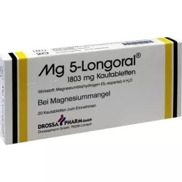 MG 5 LONGORAL Žuvacie tablety, 20 ks