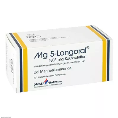 MG 5 LONGORAL Žuvacie tablety, 100 ks MG 5 LONGORAL Žuvacie tablety, 100 ks