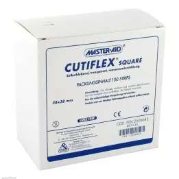 CUTIFLEX Fóliové náplasti štvorcové 38x38 mm MasterAid, 100 ks