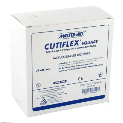 CUTIFLEX Fóliové náplasti štvorcové 38x38 mm MasterAid, 100 ks