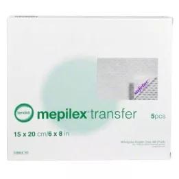 MEPILEX Transferový penový obväz 15x20 cm sterilný, 5 ks