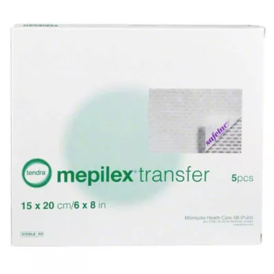 MEPILEX Transferový penový obväz 15x20 cm sterilný, 5 ks
