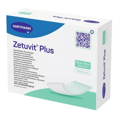 ZETUVIT Plus extra silný absorpčný sterilný kompres 10x10 cm, 10 ks ZETUVIT Plus extra silný absorpčný sterilný kompres 10x10 cm, 10 ks